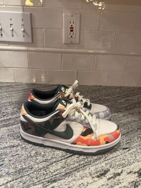 Youth (GS) Nike Dunk Low SE Sail Multi-Camo DB1909-100 Size 5.5/Women’s 7